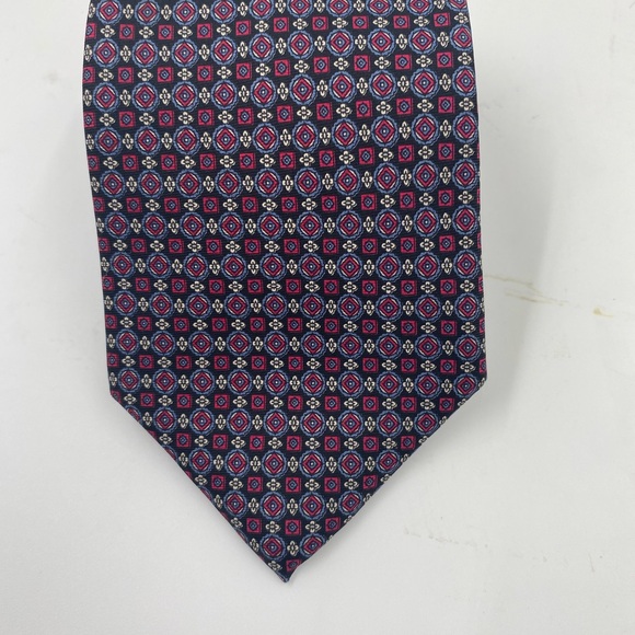 Dior Men's Tie - Burgundy and Black Pattern - Picture 1 of 4